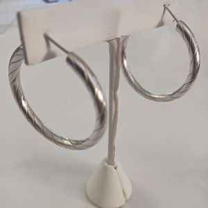925 beautiful hoops (stamped)
